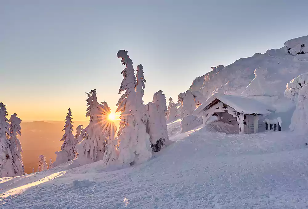 Großer Arber im Winter bei Bodenmais